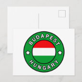 Carte Postale Budapest Hongrie (Devant / Derrière)