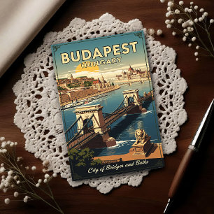 Carte Postale Budapest, Hongrie années 1960, voyage vintage