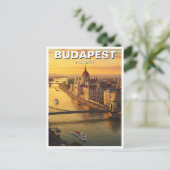 Carte Postale Budapest Hongrie Parlement Voyages (Debout devant)