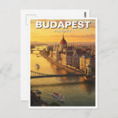 Carte Postale Budapest Hongrie Parlement Voyages (Devant / Derrière)