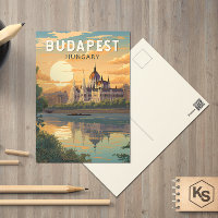 Budapest Hongrie Travel Art Vintage