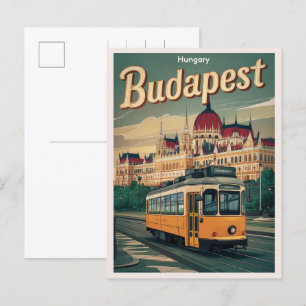 Carte Postale budapest hongrie vintage francis joseph bridge