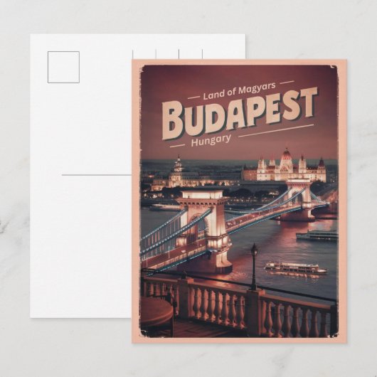 Carte Postale budapest hongrie vintage liberté (Devant / Derrière)