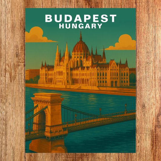 Carte Postale Budapest, Hungary Riverside Architecture Travel