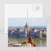Carte Postale Budapest, le bâtiment du Parlement (Devant / Derrière)