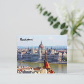Carte Postale Budapest, le bâtiment du Parlement, Budapest (Debout devant)