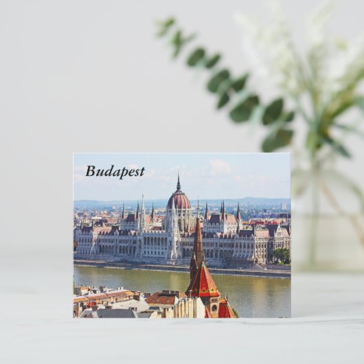 Carte Postale Budapest, le bâtiment du Parlement, Budapest (Debout devant)