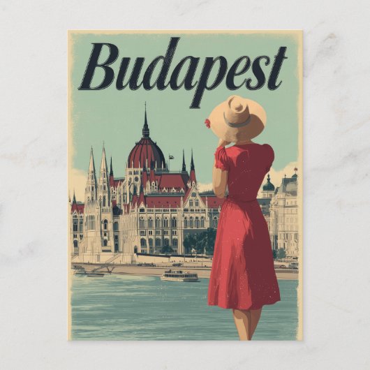 Carte Postale Budapest les années 50 vintage (Devant)