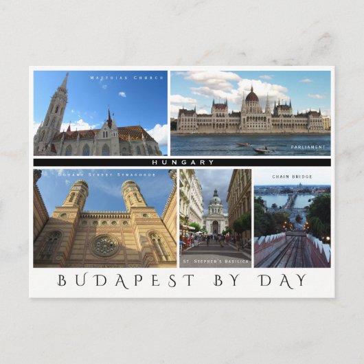 Carte Postale Budapest par jour (Devant)