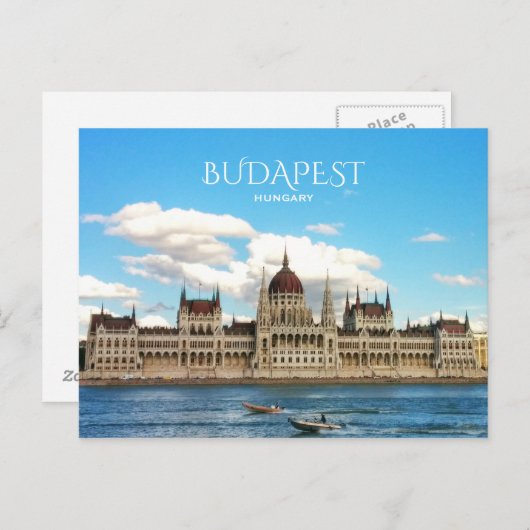 Carte Postale Budapest, Parlement (Devant / Derrière)