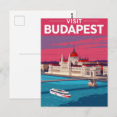 Carte Postale Budapest Parlement Voyage Rétro (Devant / Derrière)