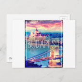 Carte Postale Budapest, poster vintage (Devant / Derrière)