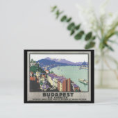 Carte Postale Budapest via Harwich_Poster Vintage voyage (Debout devant)