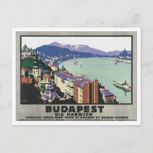 Carte Postale Budapest vintage Hongrie (Devant)