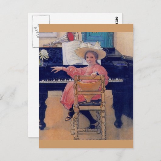 Carte Postale Budding Piano Diva (Devant / Derrière)