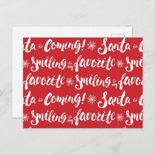 Carte Postale Buddy l'Elfe | Sourire est mon Motif favori (Devant / Derrière)