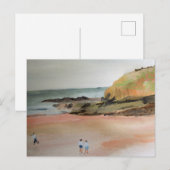 Carte Postale Bude, Cornouailles, Plage, Suffolk, Art côtier (Devant / Derrière)