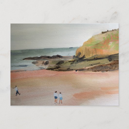 Carte Postale Bude, Cornouailles, Plage, Suffolk, Art côtier (Devant)