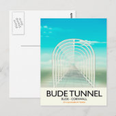 Carte Postale Bude Tunnel, Cornouwall Parodie affiche Voyage (Devant / Derrière)