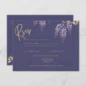Carte Postale BUDGET All-In-1 Wisteria Dusty Purple Gold Mariage (Devant / Derrière)