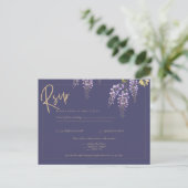 Carte Postale BUDGET All-In-1 Wisteria Dusty Purple Gold Mariage (Debout devant)