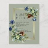 Carte Postale BUDGET Blue Thistle Eucalyptus Mariage Wonderland (Devant)