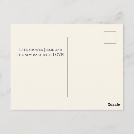 Carte Postale Budget Boho Baby Buggy Douche (Dos)