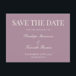 Carte Postale Budget Classique Dusty Purple Enregistrer La Date<br><div class="desc">Budget Classique Dusty Purple Enregistrer La Date Carte Postale</div>
