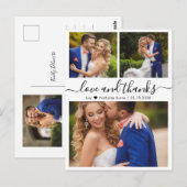 Carte Postale Budget Collage amour et merci Mariage Merci (Devant / Derrière)