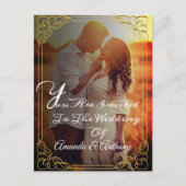 Carte Postale Budget couverture photo élégante invitation mariag (Devant)