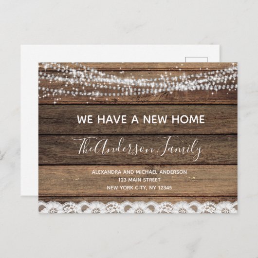 Carte Postale Budget Déplacement Faire-part Agritourisme rustiqu (Devant / Derrière)