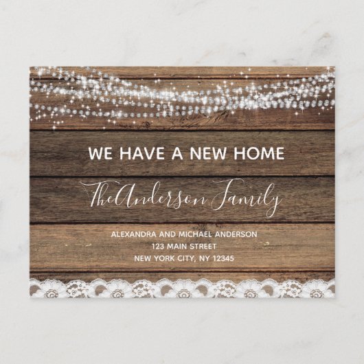 Carte Postale Budget Déplacement Faire-part Agritourisme rustiqu (Devant)