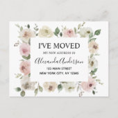 Carte Postale Budget Déplacement Faire-part Dusty rose Floral Po (Devant)