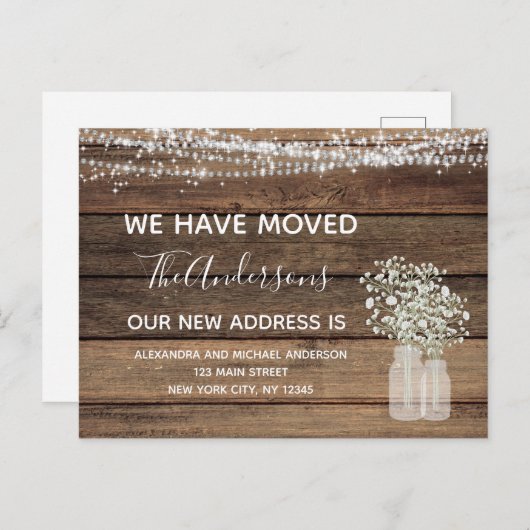 Carte Postale Budget Déplacement Faire-part Rustique Agritourism (Devant / Derrière)