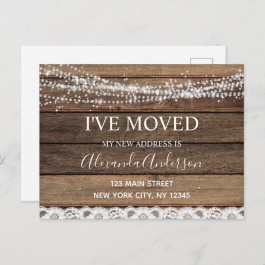 Carte Postale Budget Déplacement Faire-part Rustique Agritourism (Devant / Derrière)