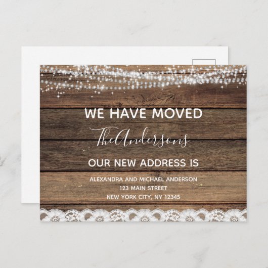 Carte Postale Budget Déplacement Faire-part Rustique Agritourism (Devant / Derrière)