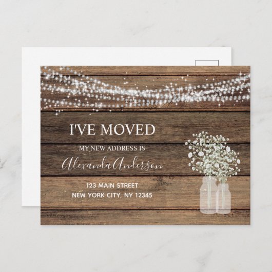 Carte Postale Budget Déplacement Faire-part Rustique Agritourism (Devant / Derrière)