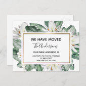 Carte Postale Budget Déplacement Faire-part Tropical Floral (Devant / Derrière)