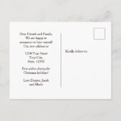 Carte Postale Budget Déplacer Chien De Noël En Mignonne Costume  (Dos)