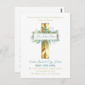 Carte Postale Budget d'invitation religieuse de Pâques (Devant / Derrière)