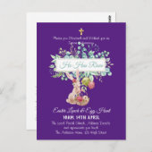 Carte Postale Budget d'invitation religieuse de Pâques (Devant / Derrière)