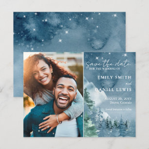 Carte Postale Budget du Mariage des Montagnes Rustiques Enregist