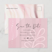 Carte Postale Budget Dusty rose moderne Mariage Abstrait (Devant / Derrière)