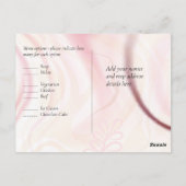 Carte Postale Budget Dusty rose moderne Mariage Abstrait (Dos)
