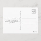 Carte Postale Budget Élégant hiver verdure Noël (Dos)