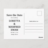 Carte Postale Budget Enregistrer la date Floral (Dos)