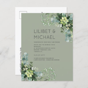 Carte Postale BUDGET Eucalyptus Mariage de verdure