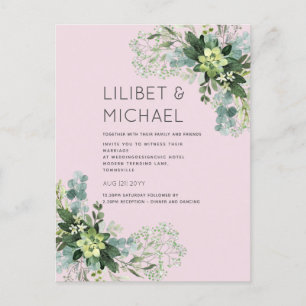 Carte Postale BUDGET Eucalyptus Mariage du feuillage vert