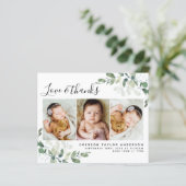 Carte Postale Budget Eucalyptus Photo Baby Merci (Debout devant)