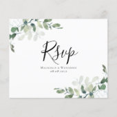 Carte postale Budget Eucalyptus Wedding RSVP (Devant)